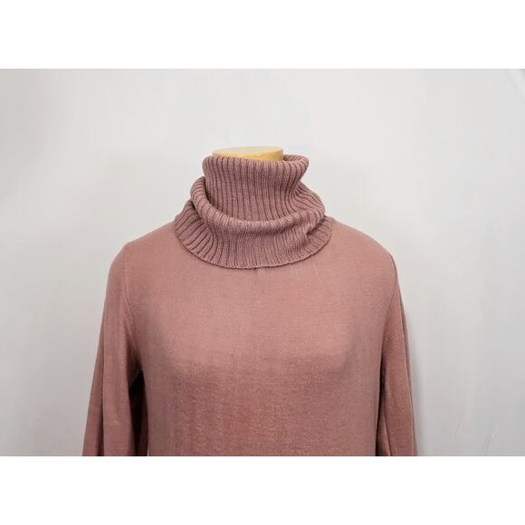 Vintage 80s Gap Sweater Mauve Pink Cowl Neck Turtleneck Misses Size S - Picture 2 of 7